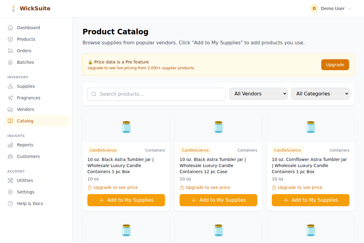 ๐ Product Catalog screenshot